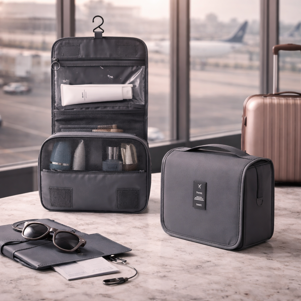 Hanging Toiletry Bag for Travel – Stay Organized On-the-Go with Spacious Carry-On Storage