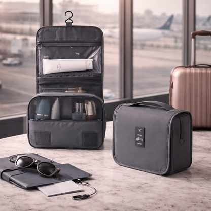 Hanging Toiletry Bag for Travel – Stay Organized On-the-Go with Spacious Carry-On Storage