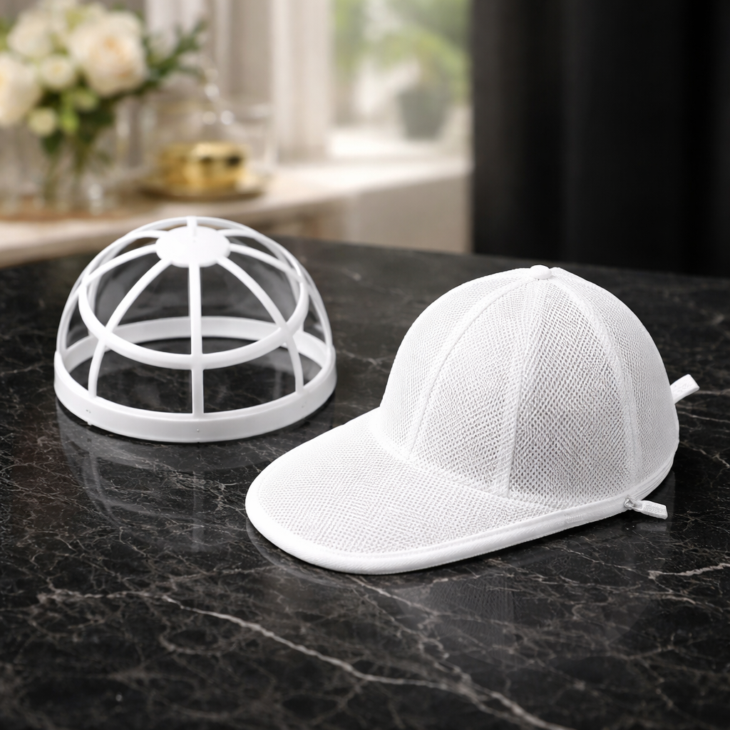 Mesh Hat Laundry Bag for Caps – Protective Wash Bag for Baseball Hats, Zippered Breathable Washing Machine Cleaner, Portable Travel Carry-On Essential