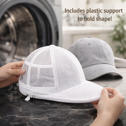 Mesh Hat Laundry Bag for Caps – Protective Wash Bag for Baseball Hats, Zippered Breathable Washing Machine Cleaner, Portable Travel Carry-On Essential