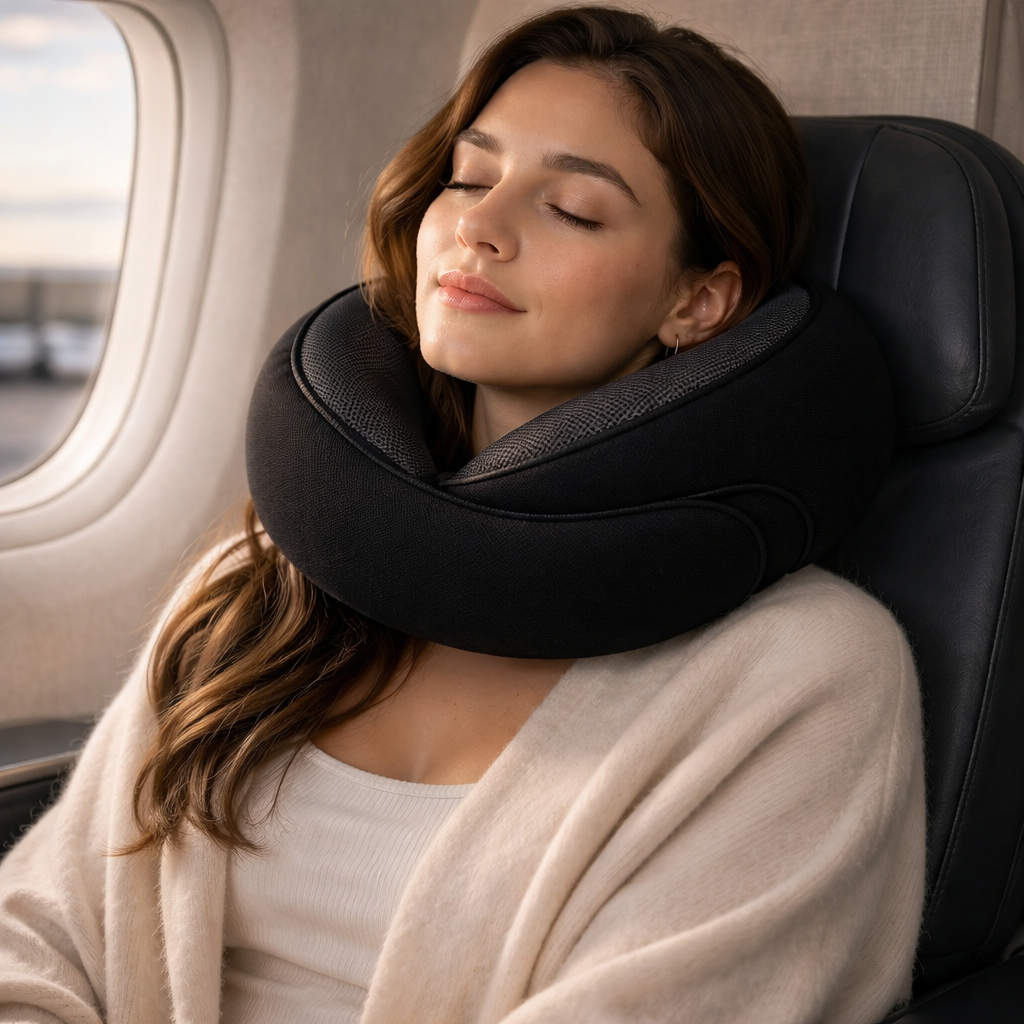 360° Neck Support Travel Pillow – Sleep Comfortably on Flights, Cars & Long Trips