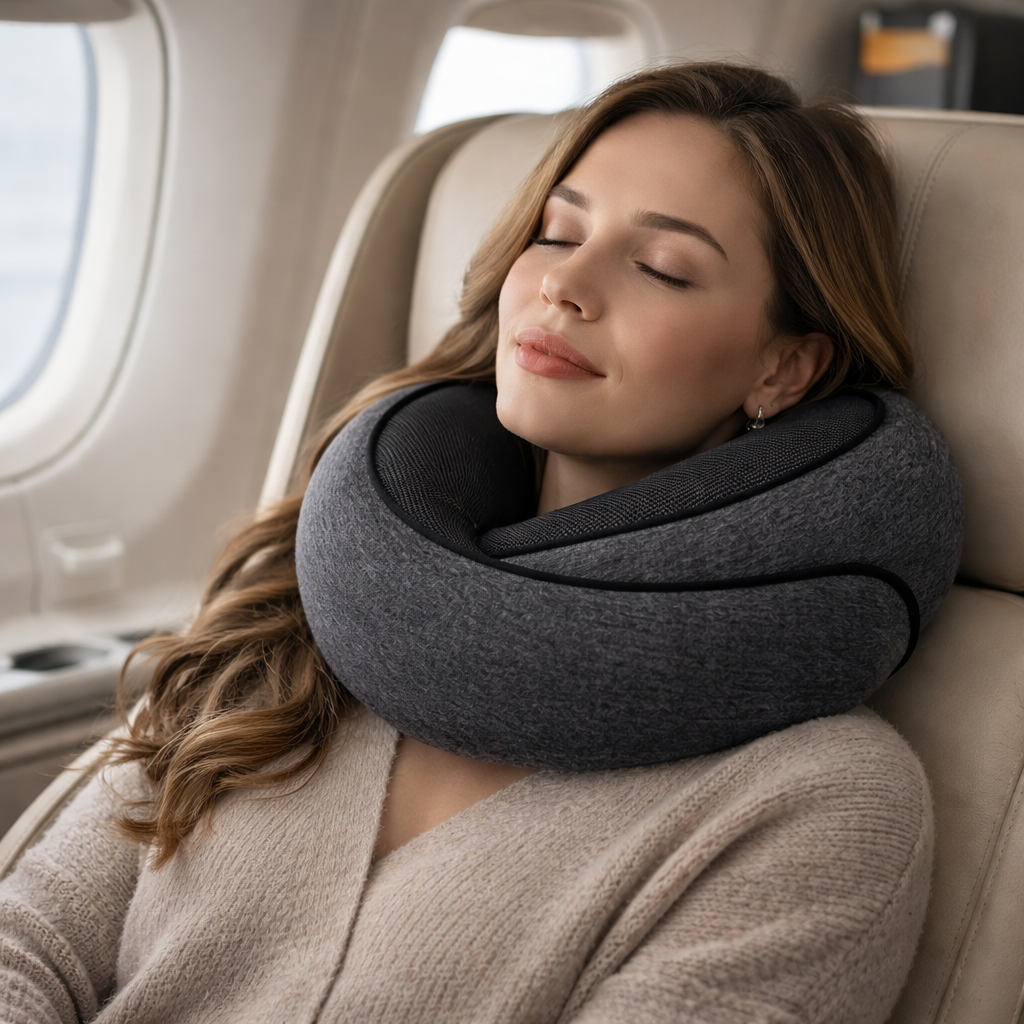 360° Neck Support Travel Pillow – Sleep Comfortably on Flights, Cars & Long Trips