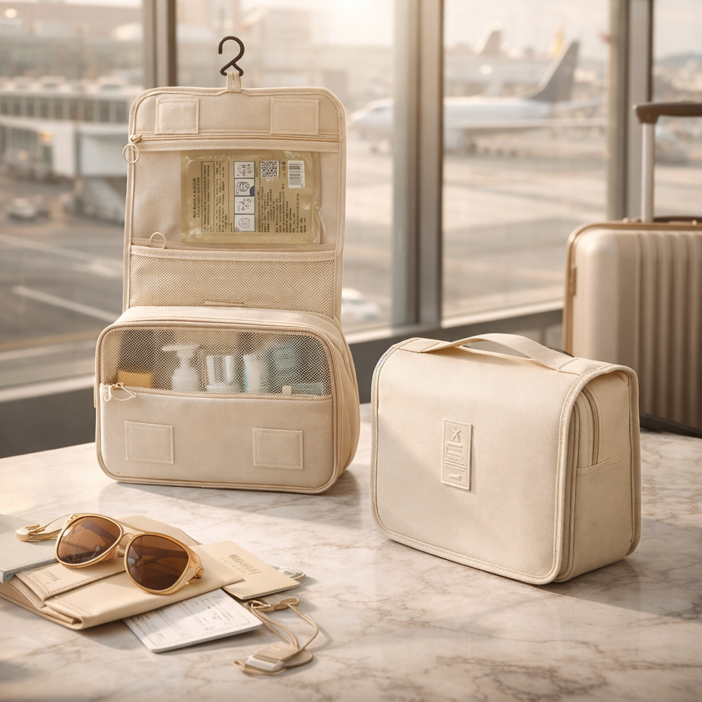 Hanging Toiletry Bag for Travel – Stay Organized On-the-Go with Spacious Carry-On Storage