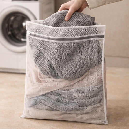 Mesh Laundry Bag for Clothes – Large Zippered Wash Bag for Washing Machine, Protective Laundry Organizer, Portable Travel Carry-On Essential