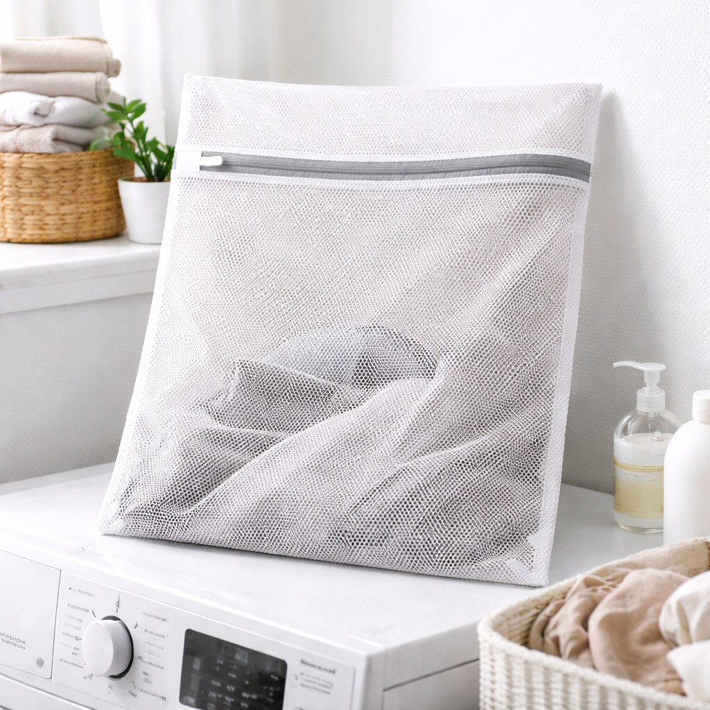 Fine Mesh Laundry Bag for Delicates – Zippered Wash Bag for Lingerie & Clothes, Protective Washing Machine Bag, Portable Travel Carry-On Essential