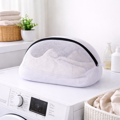Travel Mesh Shoe Laundry Bag – Protective Wash Bag for Sneakers & Shoes, Zippered Breathable Washing Machine Bag, Portable Carry-On Essential