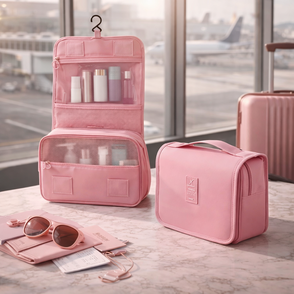 Hanging Toiletry Bag for Travel – Stay Organized On-the-Go with Spacious Carry-On Storage